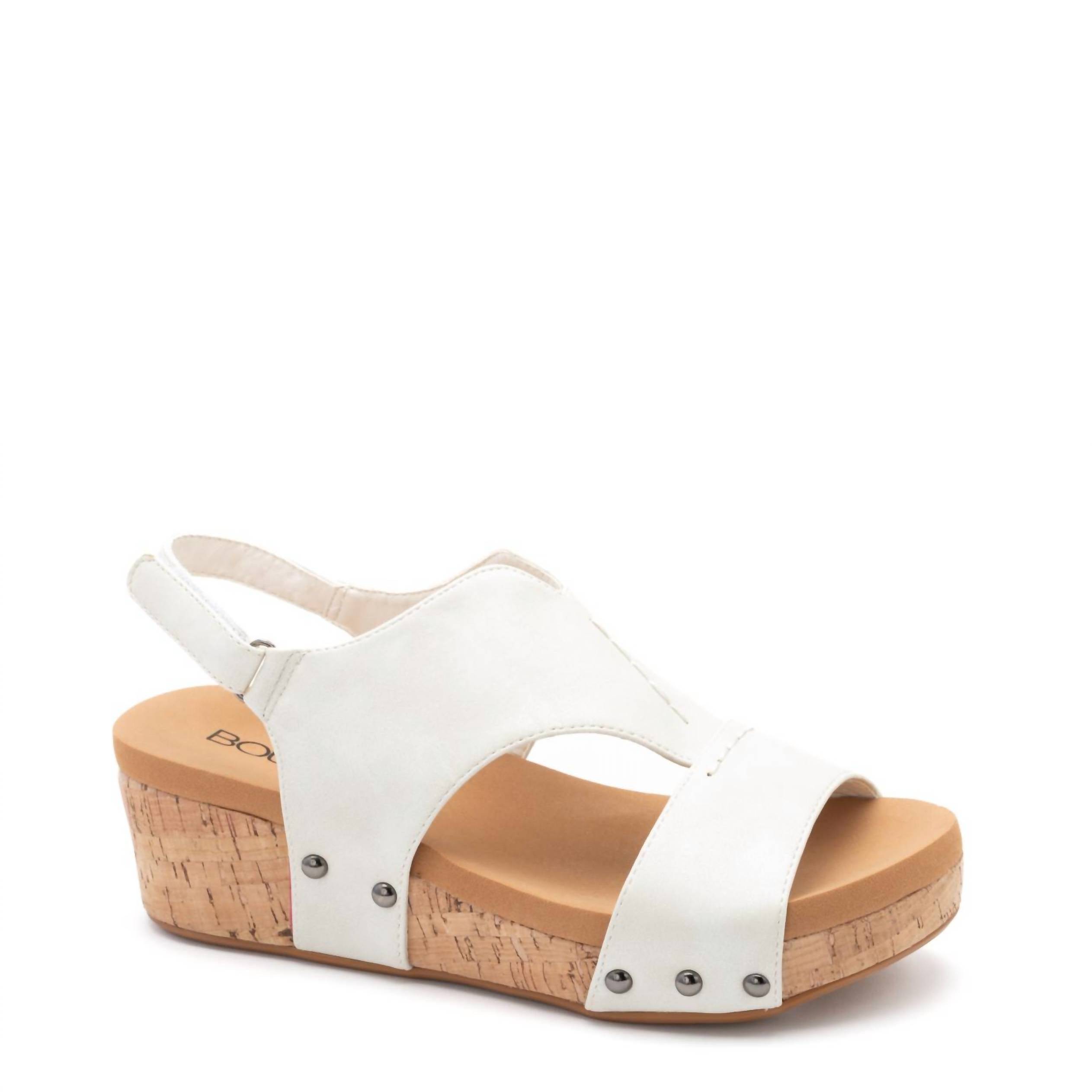 New Corkys Footwear Refreshing Wedge Sandal In White